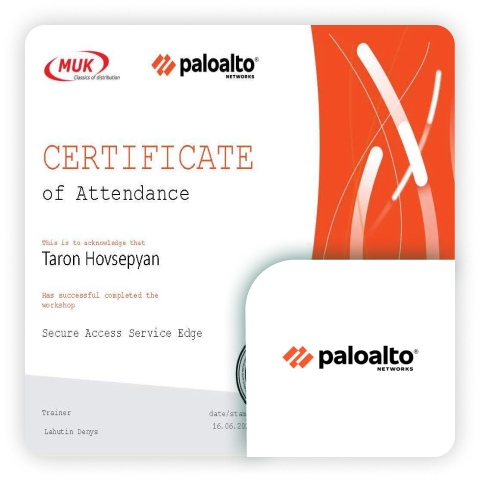 vendor certificate example